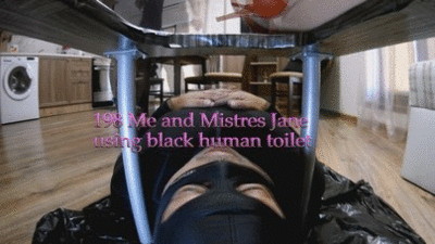 198 Me and Jane using black toilet slave