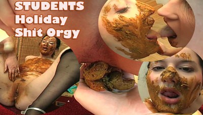 Students holiday shit orgy